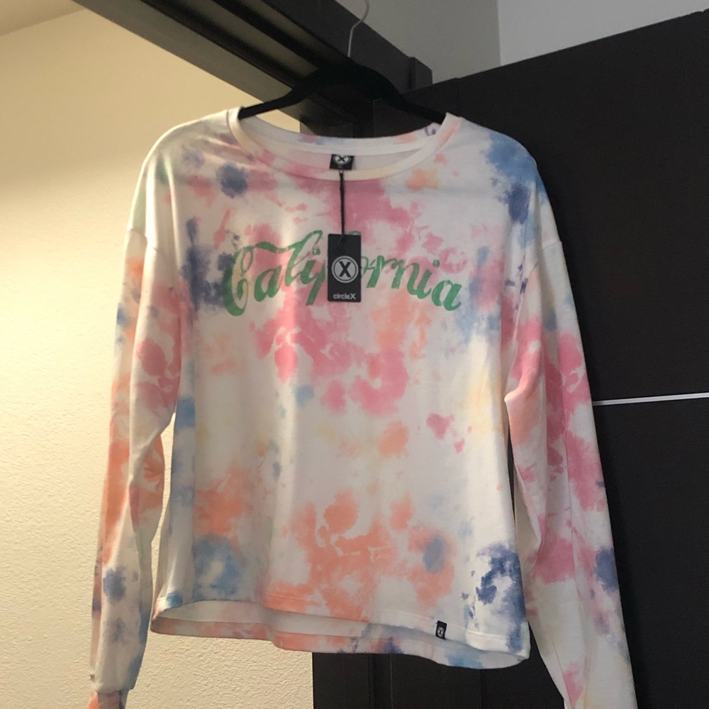 Crop Long Sleeve Tie Dye